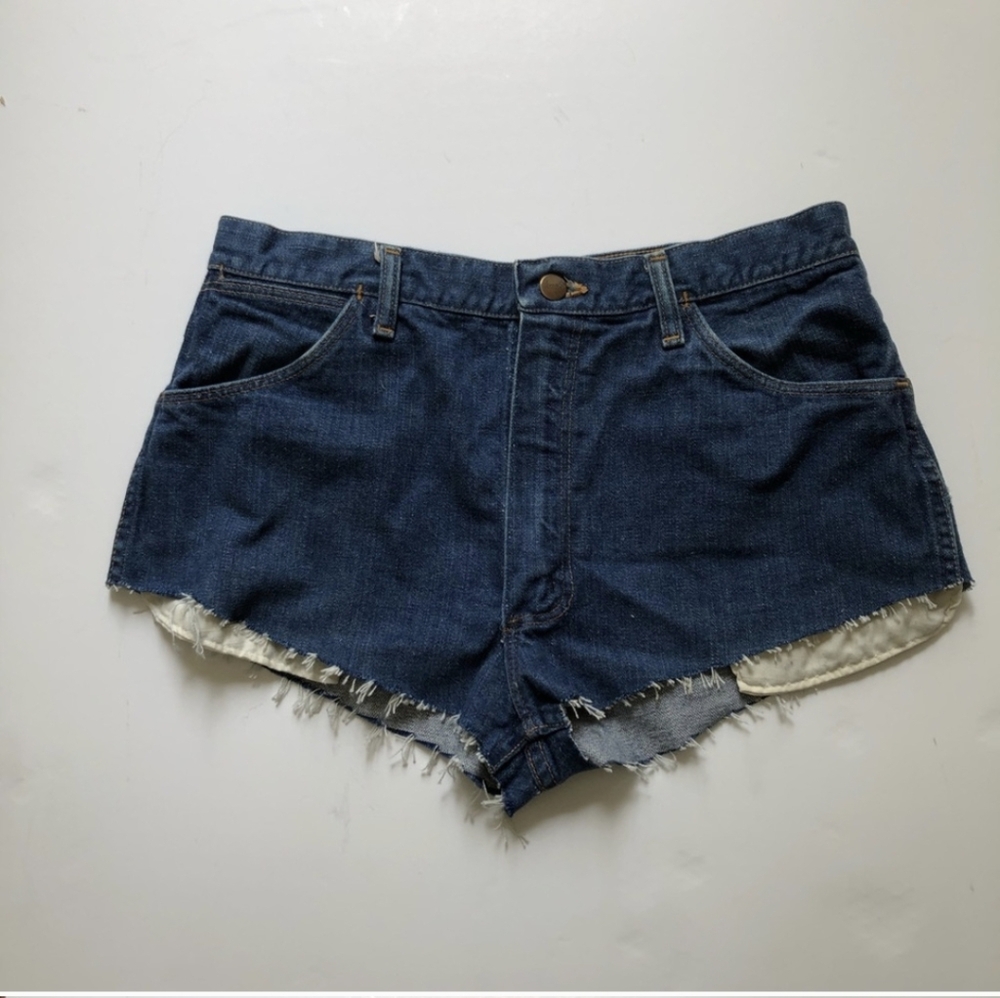 Wrangler Blue Jean Shorts Distressed Cut-Offs